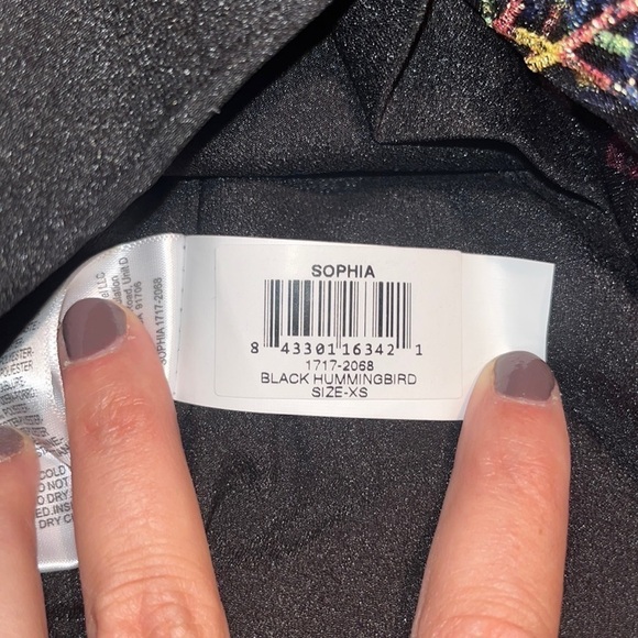 Dress the Population Sophia Hummingbird Embroidered Sheer Illusion Dress XS - Picture 16 of 16